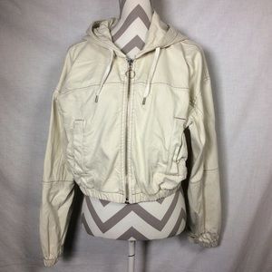 BDG Urban Outfitters Cream Cropped Jacket